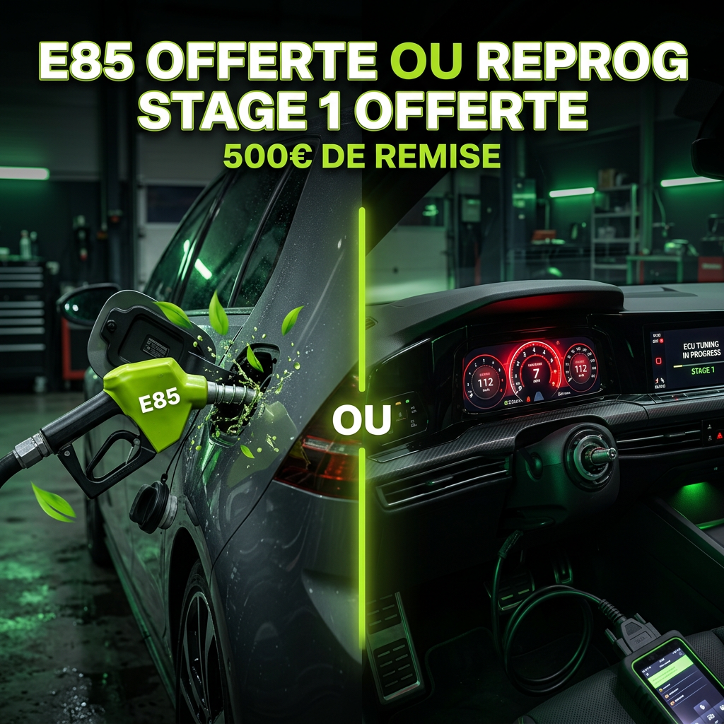 Conversion E85 offerte ou Reprog moteur Stage 1 offerte