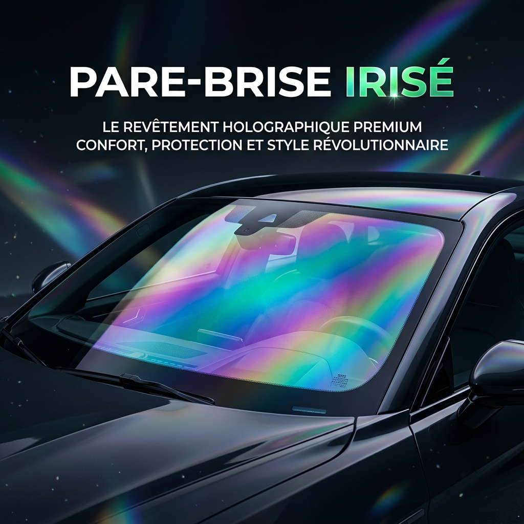 Pare-brise irisé athermique